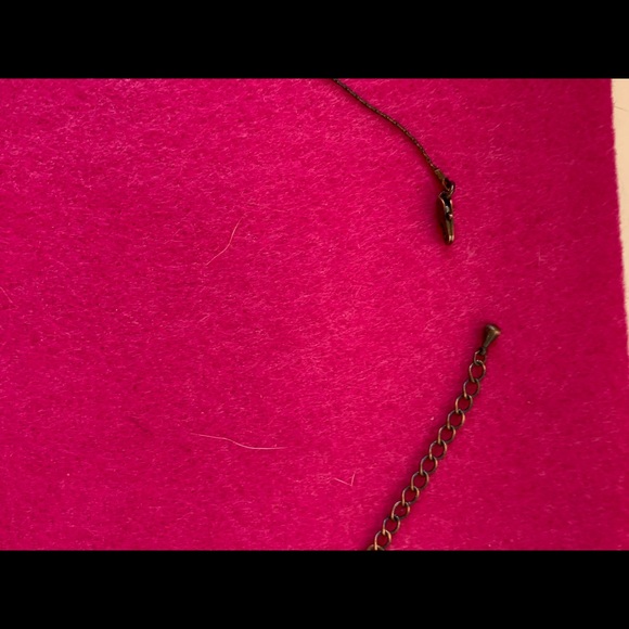 Rhinestone, Metal & Cats Eye Like Stone Fashion Necklace & Drop Post Earring Set - Picture 4 of 5